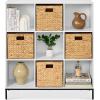 imageBest Choice Products 9Cube Bookshelf 3Tier Wood Storage Bookcase WLegs 11in Shelf Opening Cube Organizer Living Room Office Nursery  BlackWhite