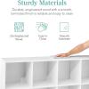 imageBest Choice Products 9Cube Bookshelf 3Tier Wood Storage Bookcase WLegs 11in Shelf Opening Cube Organizer Living Room Office Nursery  BlackWhite