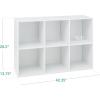 imageBest Choice Products 9Cube Bookshelf 3Tier Wood Storage Bookcase WLegs 11in Shelf Opening Cube Organizer Living Room Office Nursery  BlackWhite