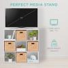 imageBest Choice Products 9Cube Bookshelf 3Tier Wood Storage Bookcase WLegs 11in Shelf Opening Cube Organizer Living Room Office Nursery  BlackWhite