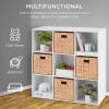 imageBest Choice Products 9Cube Bookshelf 3Tier Wood Storage Bookcase WLegs 11in Shelf Opening Cube Organizer Living Room Office Nursery  BlackWhite