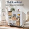 imageBest Choice Products 9Cube Bookshelf 3Tier Wood Storage Bookcase WLegs 11in Shelf Opening Cube Organizer Living Room Office Nursery  BlackWhite