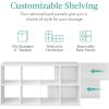 imageBest Choice Products 9Cube Bookshelf 3Tier Wood Storage Bookcase WLegs 11in Shelf Opening Cube Organizer Living Room Office Nursery  BlackWhite