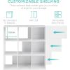 imageBest Choice Products 9Cube Bookshelf 3Tier Wood Storage Bookcase WLegs 11in Shelf Opening Cube Organizer Living Room Office Nursery  BlackWhite