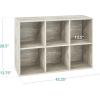 imageBest Choice Products 9Cube Bookshelf 3Tier Wood Storage Bookcase WLegs 11in Shelf Opening Cube Organizer Living Room Office Nursery  BlackWhitewash