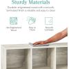 imageBest Choice Products 9Cube Bookshelf 3Tier Wood Storage Bookcase WLegs 11in Shelf Opening Cube Organizer Living Room Office Nursery  BlackWhitewash