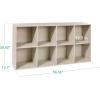 imageBest Choice Products 9Cube Bookshelf 3Tier Wood Storage Bookcase WLegs 11in Shelf Opening Cube Organizer Living Room Office Nursery  BlackWhitewash