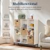 imageBest Choice Products 9Cube Bookshelf 3Tier Wood Storage Bookcase WLegs 11in Shelf Opening Cube Organizer Living Room Office Nursery  BlackWhitewash