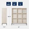 imageBest Choice Products 9Cube Bookshelf 3Tier Wood Storage Bookcase WLegs 11in Shelf Opening Cube Organizer Living Room Office Nursery  BlackWhitewash