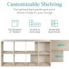 imageBest Choice Products 9Cube Bookshelf 3Tier Wood Storage Bookcase WLegs 11in Shelf Opening Cube Organizer Living Room Office Nursery  BlackWhitewash