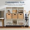 imageBest Choice Products 9Cube Bookshelf 3Tier Wood Storage Bookcase WLegs 11in Shelf Opening Cube Organizer Living Room Office Nursery  BlackWhitewash
