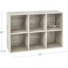 imageBest Choice Products 9Cube Bookshelf 3Tier Wood Storage Bookcase WLegs 11in Shelf Opening Cube Organizer Living Room Office Nursery  BlackWhitewash
