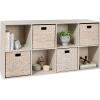 imageBest Choice Products 9Cube Bookshelf 3Tier Wood Storage Bookcase WLegs 11in Shelf Opening Cube Organizer Living Room Office Nursery  BlackWhitewash