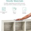 imageBest Choice Products 9Cube Bookshelf 3Tier Wood Storage Bookcase WLegs 11in Shelf Opening Cube Organizer Living Room Office Nursery  BlackWhitewash
