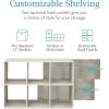 imageBest Choice Products 9Cube Bookshelf 3Tier Wood Storage Bookcase WLegs 11in Shelf Opening Cube Organizer Living Room Office Nursery  BlackWhitewash