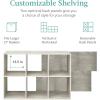 imageBest Choice Products 9Cube Bookshelf 3Tier Wood Storage Bookcase WLegs 11in Shelf Opening Cube Organizer Living Room Office Nursery  BlackWhitewash