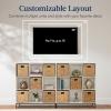 imageBest Choice Products 9Cube Bookshelf 3Tier Wood Storage Bookcase WLegs 11in Shelf Opening Cube Organizer Living Room Office Nursery  BlackWhitewash
