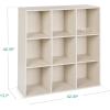 imageBest Choice Products 9Cube Bookshelf 3Tier Wood Storage Bookcase WLegs 11in Shelf Opening Cube Organizer Living Room Office Nursery  BlackWhitewash