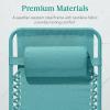 imageBest Choice Products Adjustable Zero Gravity Chair Monochromatic Color Folding Patio Recliner wSide Tray Headrest  SeafoamCaribbean