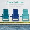 imageBest Choice Products Adjustable Zero Gravity Chair Monochromatic Color Folding Patio Recliner wSide Tray Headrest  SeafoamCaribbean