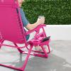 imageBest Choice Products Adjustable Zero Gravity Chair Monochromatic Color Folding Patio Recliner wSide Tray Headrest  SeafoamUltimate Pink