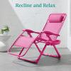 imageBest Choice Products Adjustable Zero Gravity Chair Monochromatic Color Folding Patio Recliner wSide Tray Headrest  SeafoamUltimate Pink