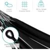 imageBest Choice Products Double Hammock with Steel Stand Indoor Outdoor BrazilianStyle Cotton Bed wCarrying Bag 2Person Capacity  OceanOnyx