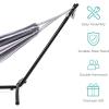imageBest Choice Products Double Hammock with Steel Stand Indoor Outdoor BrazilianStyle Cotton Bed wCarrying Bag 2Person Capacity  OceanSteel
