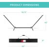 imageBest Choice Products Double Hammock with Steel Stand Indoor Outdoor BrazilianStyle Cotton Bed wCarrying Bag 2Person Capacity  OceanSteel
