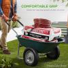 imageBest Choice Products DualWheel Home Utility Yard Wheelbarrow Garden Cart wBuiltin Stand for Lawn Gardening Construction  BlueBright Green