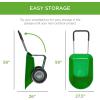 imageBest Choice Products DualWheel Home Utility Yard Wheelbarrow Garden Cart wBuiltin Stand for Lawn Gardening Construction  BlueBright Green