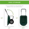 imageBest Choice Products DualWheel Home Utility Yard Wheelbarrow Garden Cart wBuiltin Stand for Lawn Gardening Construction  BlueGreen