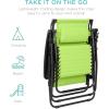imageBest Choice Products Folding Zero Gravity Outdoor Recliner Patio Lounge Chair wAdjustable Canopy Shade Headrest Side Accessory Tray Textilene Mesh  Amethyst PurpleLime Green