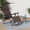 imageBest Choice Products Folding Zero Gravity Outdoor Recliner Patio Lounge Chair wAdjustable Canopy Shade Headrest Side Accessory Tray Textilene Mesh  Amethyst PurpleBrown