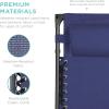 imageBest Choice Products Folding Zero Gravity Outdoor Recliner Patio Lounge Chair wAdjustable Canopy Shade Headrest Side Accessory Tray Textilene Mesh  Amethyst PurpleNavy Blue
