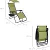 imageBest Choice Products Folding Zero Gravity Outdoor Recliner Patio Lounge Chair wAdjustable Canopy Shade Headrest Side Accessory Tray Textilene Mesh  Amethyst PurpleDusty Green