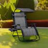 imageBest Choice Products Folding Zero Gravity Outdoor Recliner Patio Lounge Chair wAdjustable Canopy Shade Headrest Side Accessory Tray Textilene Mesh  Amethyst PurpleGrey