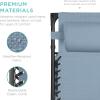 imageBest Choice Products Folding Zero Gravity Outdoor Recliner Patio Lounge Chair wAdjustable Canopy Shade Headrest Side Accessory Tray Textilene Mesh  Amethyst PurpleDusty Blue