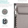imageBest Choice Products Folding Zero Gravity Outdoor Recliner Patio Lounge Chair wAdjustable Canopy Shade Headrest Side Accessory Tray Textilene Mesh  Amethyst PurpleIce Gray