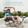 imageBest Choice Products Folding Zero Gravity Outdoor Recliner Patio Lounge Chair wAdjustable Canopy Shade Headrest Side Accessory Tray Textilene Mesh  Amethyst PurpleBubblegum Pink