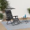 imageBest Choice Products Folding Zero Gravity Outdoor Recliner Patio Lounge Chair wAdjustable Canopy Shade Headrest Side Accessory Tray Textilene Mesh  Amethyst PurpleCamouflage