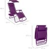 imageBest Choice Products Folding Zero Gravity Outdoor Recliner Patio Lounge Chair wAdjustable Canopy Shade Headrest Side Accessory Tray Textilene Mesh  Amethyst PurpleAmethyst