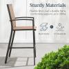 imageBest Choice Products Outdoor Bar Stools Set of 2 Bar Height Patio Furniture All Weather Mesh Design wArmrest  BlackNavyBrownLight Brown