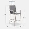 imageBest Choice Products Outdoor Bar Stools Set of 2 Bar Height Patio Furniture All Weather Mesh Design wArmrest  BlackNavyTaupeCharcoal