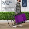 imageBest Choice Products Outdoor Folding Rocking Chair Zero Gravity Lounge Chair Patio Rocker wHeadrest Pillow  Peacock BlueAmethyst Purple