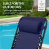imageBest Choice Products Outdoor Folding Rocking Chair Zero Gravity Lounge Chair Patio Rocker wHeadrest Pillow  Peacock BlueBlue