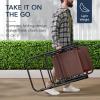 imageBest Choice Products Outdoor Folding Rocking Chair Zero Gravity Lounge Chair Patio Rocker wHeadrest Pillow  Peacock BlueBrown