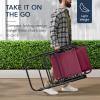 imageBest Choice Products Outdoor Folding Rocking Chair Zero Gravity Lounge Chair Patio Rocker wHeadrest Pillow  Peacock BlueBurgundy