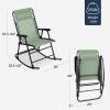 imageBest Choice Products Outdoor Folding Rocking Chair Zero Gravity Lounge Chair Patio Rocker wHeadrest Pillow  Peacock BlueSage Green