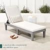 imageBest Choice Products Outdoor Lounge Chair Resin Patio Chaise Lounger for Poolside Backyard Porch wSeat Cushion Adjustable Backrest 5 Positions 330lb Capacity  GrayNavyGrayWhite Sand